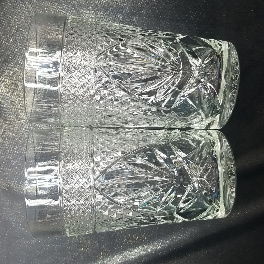 Cristal D'Arques Durand Antique Clear Pattern Highball Glasses - Picture 4 of 11